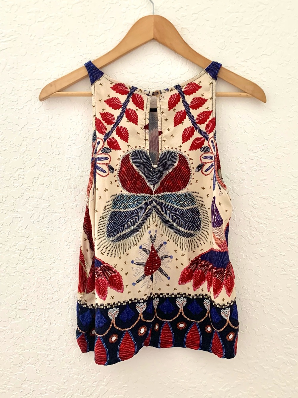 Farm Rio Floral Embroidered Cream Top - Picture 7 of 10